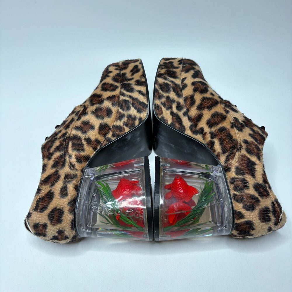 FUNTASMA Pimp-02 Leopard Print Goldfish Heel Lace Up Oxford Mens Size 8 - Picture 5 of 10